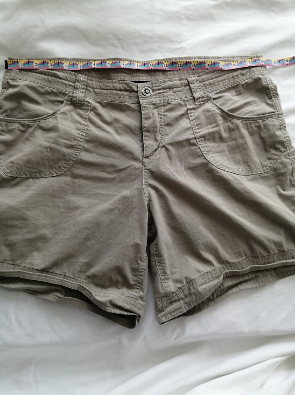 Kuhl Tan Beige Hiking Shorts Plus Size 14 Gorpcore Trail Outdoor - Picture 14 of 15